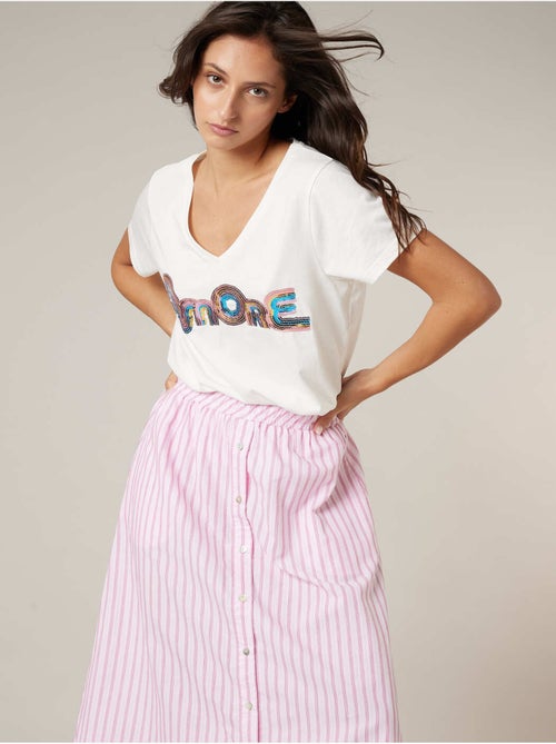 T-shirt femme en coton 'Deeluxe' - Kiabi