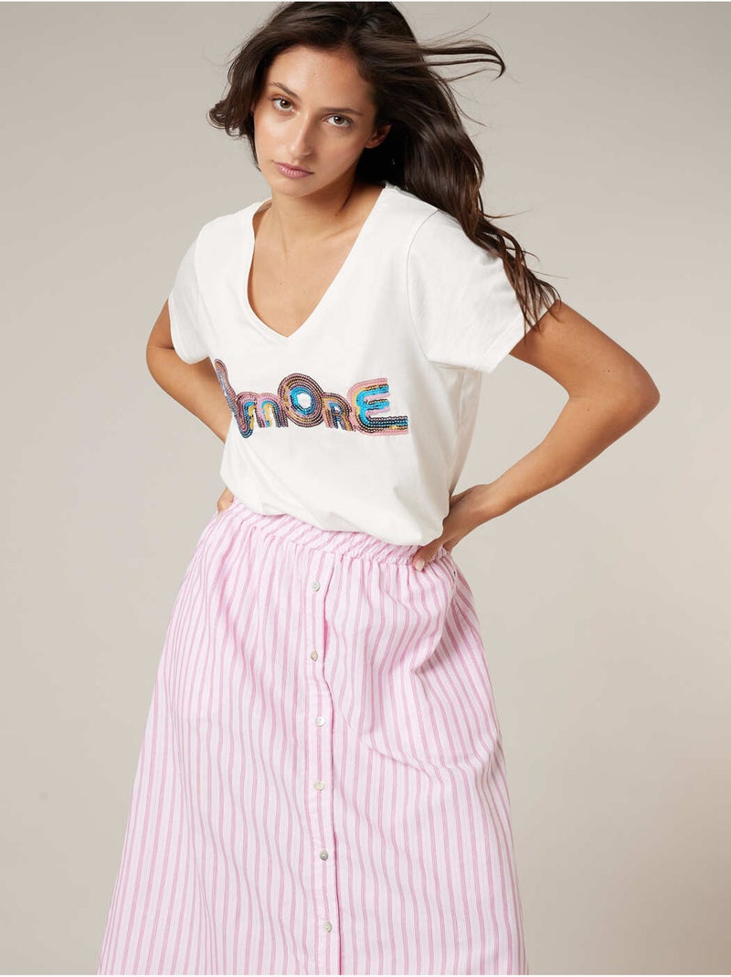 T-shirt femme en coton 'Deeluxe' Blanc - Kiabi