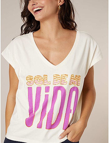 T-shirt femme en coton 'Deeluxe'