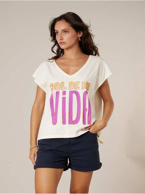 T-shirt femme en coton 'Deeluxe' - Kiabi