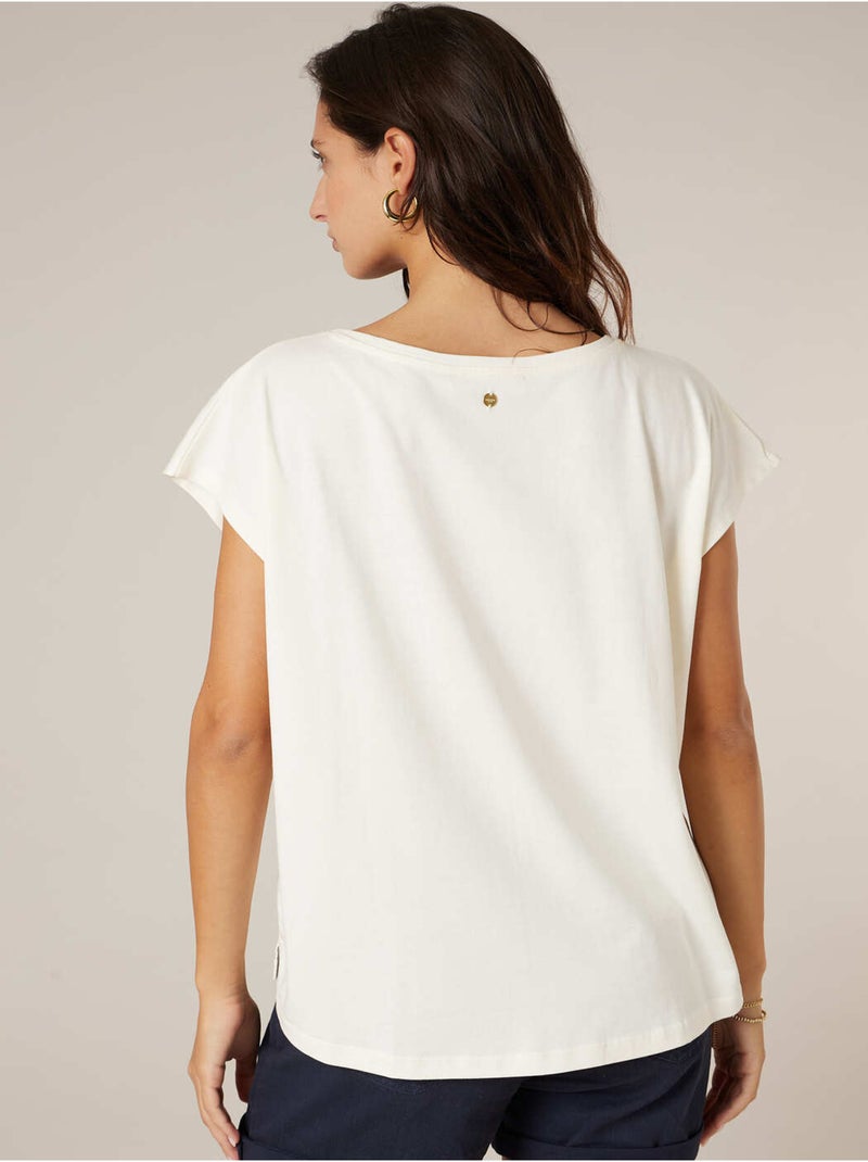 T-shirt femme en coton 'Deeluxe' Blanc - Kiabi