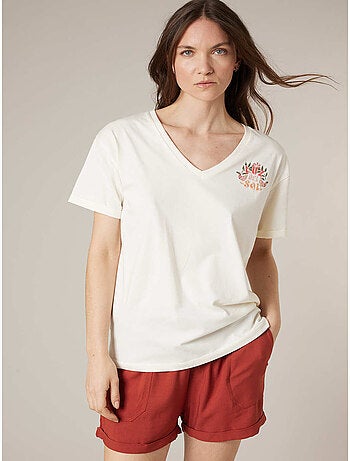 T-shirt femme en coton 'Deeluxe'
