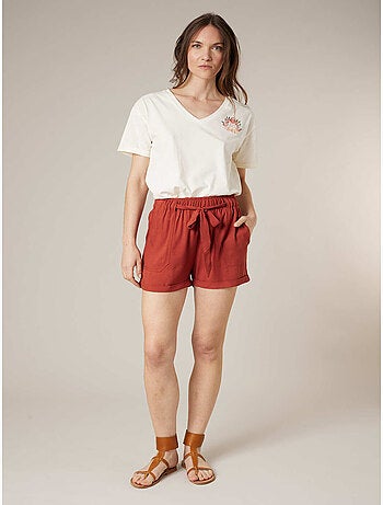 T-shirt femme en coton 'Deeluxe'