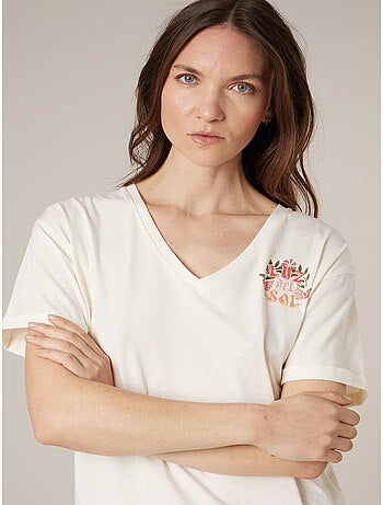 T-shirt femme en coton 'Deeluxe'