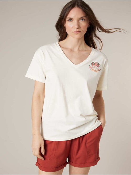 T-shirt femme en coton 'Deeluxe' - Kiabi