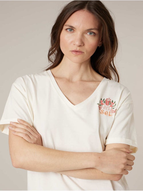 T-shirt femme en coton 'Deeluxe' - Kiabi