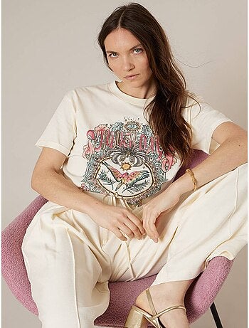 T-shirt femme en coton 'Deeluxe'