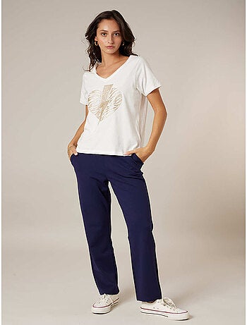 T-shirt femme en coton 'Deeluxe'