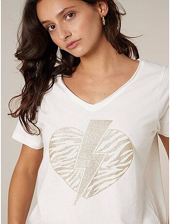 T-shirt femme en coton 'Deeluxe'