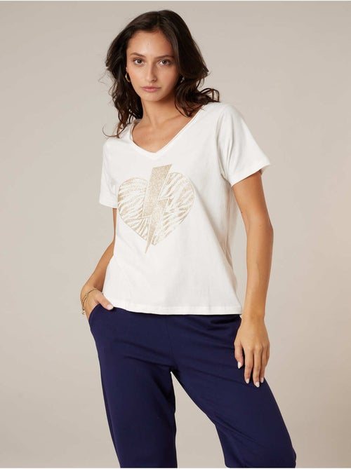 T-shirt femme en coton 'Deeluxe' - Kiabi