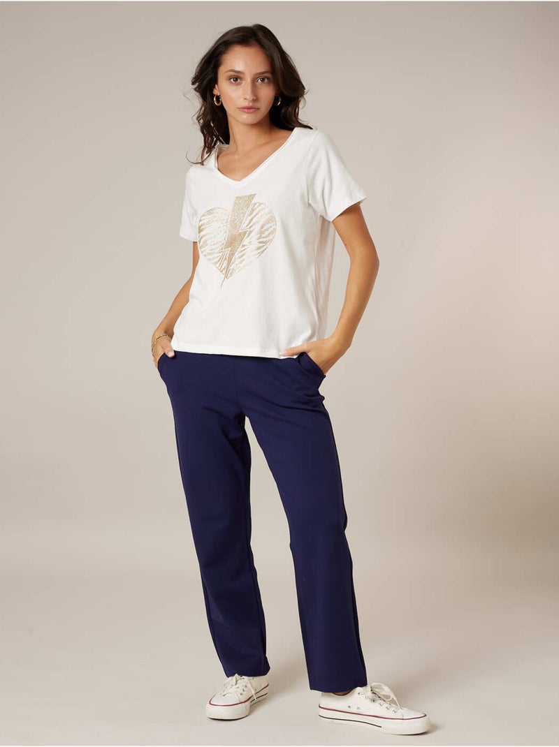 T-shirt femme en coton 'Deeluxe' Blanc - Kiabi