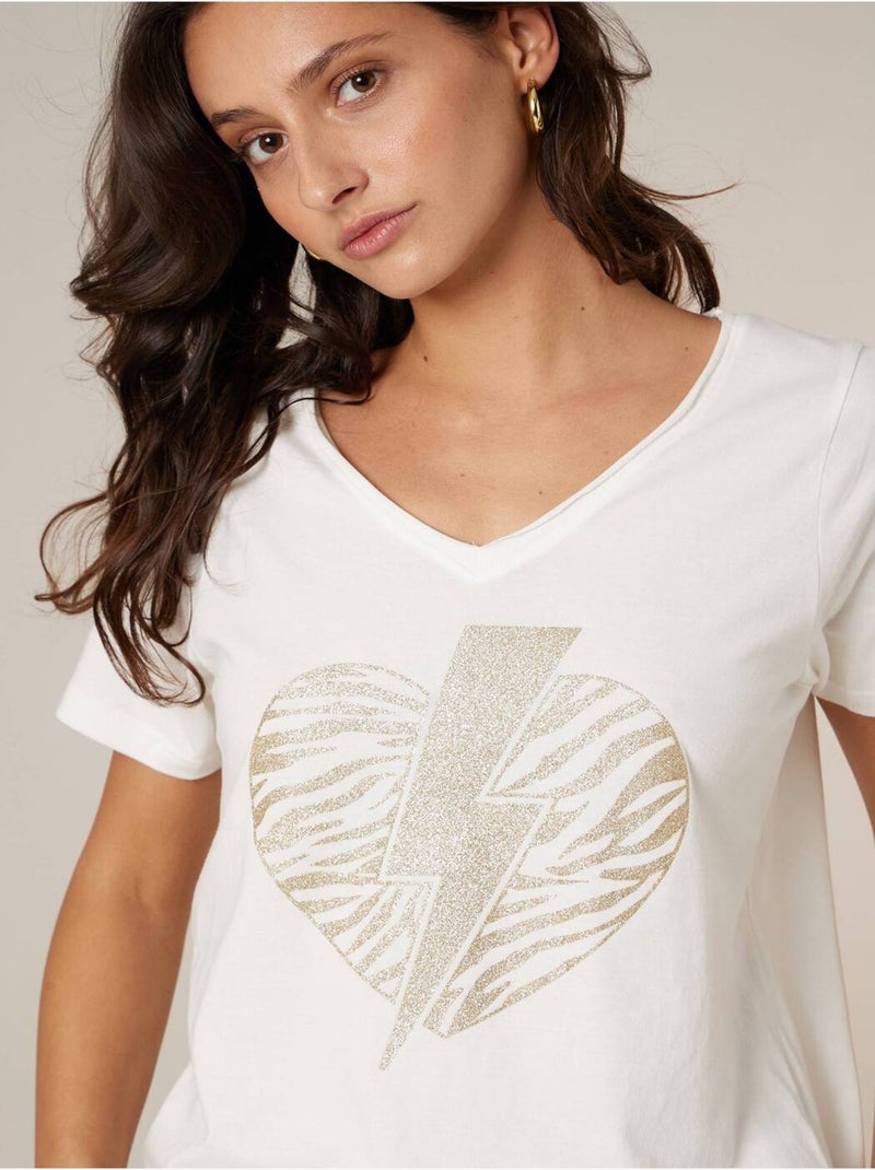 T-shirt femme en coton 'Deeluxe' Blanc - Kiabi