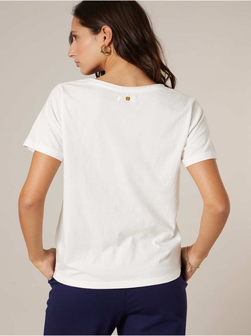 T-shirt femme en coton 'Deeluxe' Blanc - Kiabi