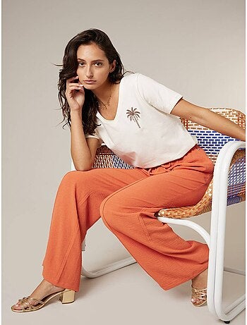 T-shirt femme en coton 'Deeluxe'