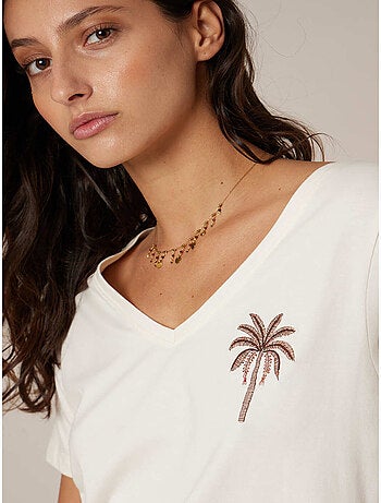 T-shirt femme en coton 'Deeluxe'