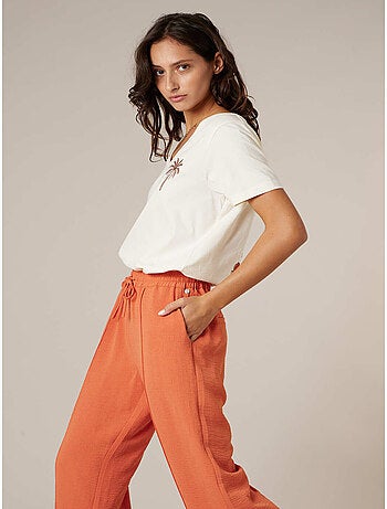 T-shirt femme en coton 'Deeluxe'