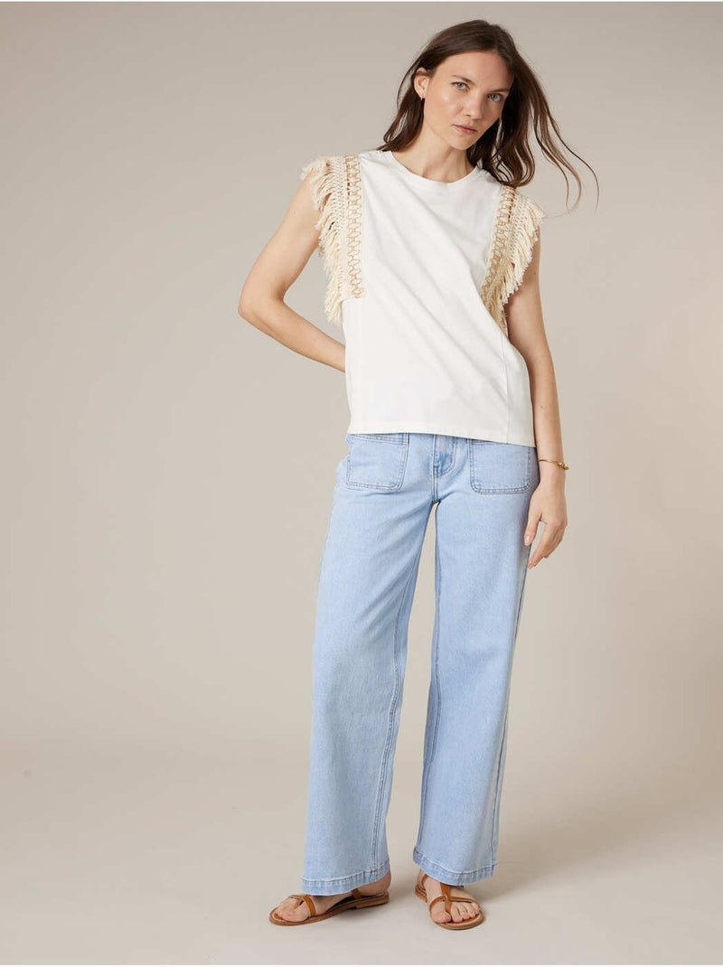 T-shirt femme en coton 'Deeluxe' Blanc - Kiabi