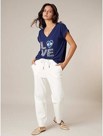 T-shirt femme en coton 'Deeluxe'