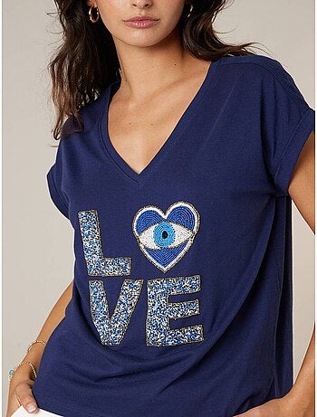 T-shirt femme en coton 'Deeluxe'
