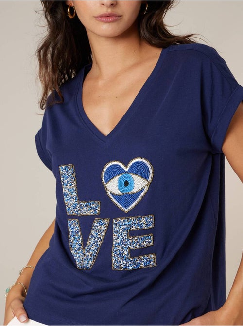 T-shirt femme en coton 'Deeluxe' - Kiabi