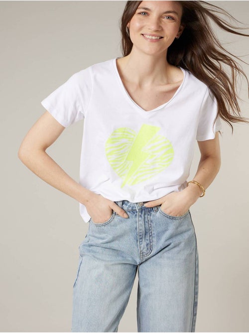 T-shirt femme en coton 'Deeluxe' - Kiabi
