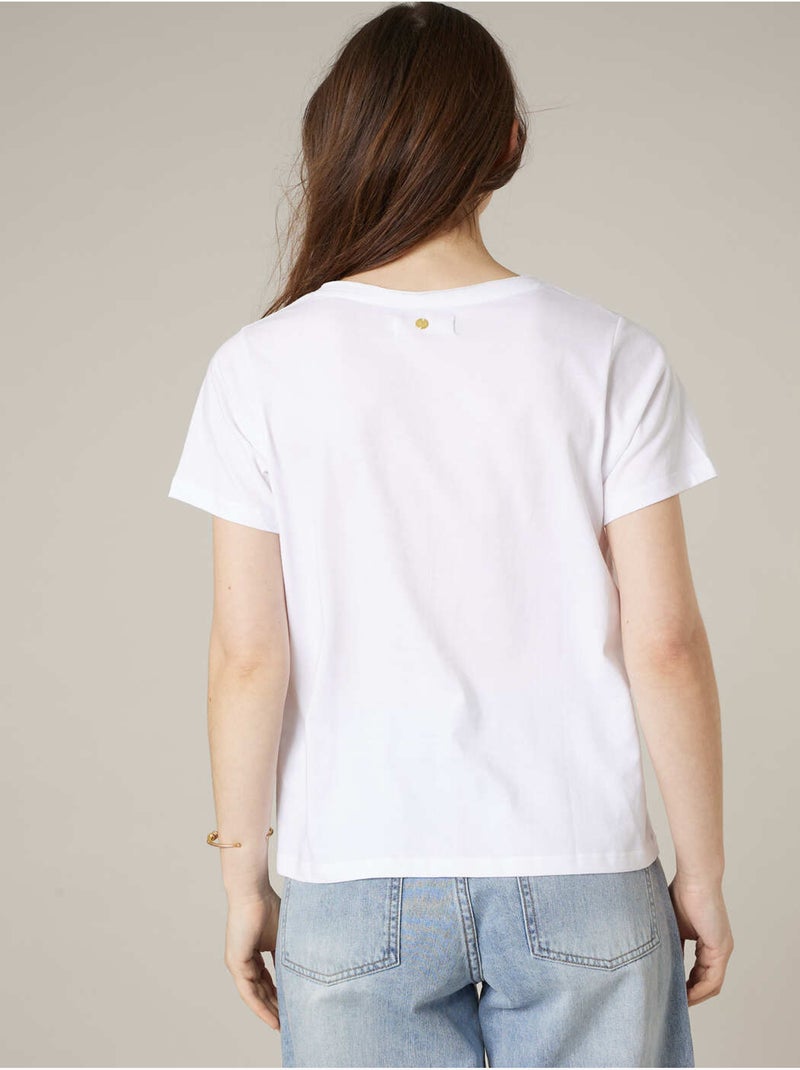 T-shirt femme en coton 'Deeluxe' Jaune citron - Kiabi