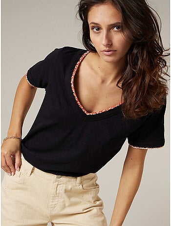 T-shirt femme en coton 'Deeluxe'