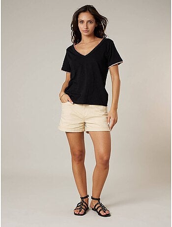 T-shirt femme en coton 'Deeluxe'