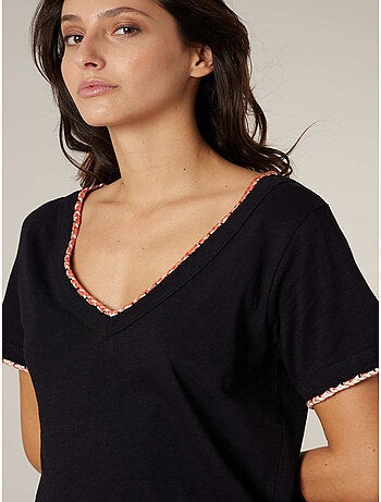 T-shirt femme en coton 'Deeluxe'