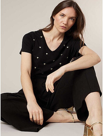 T-shirt femme en coton 'Deeluxe'