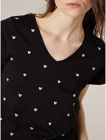 T-shirt femme en coton 'Deeluxe'