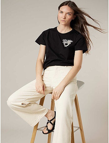 T-shirt femme en coton 'Deeluxe'