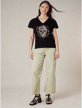 T-shirt femme en coton 'Deeluxe'