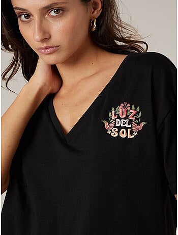 T-shirt femme en coton 'Deeluxe'