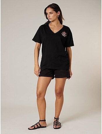 T-shirt femme en coton 'Deeluxe'