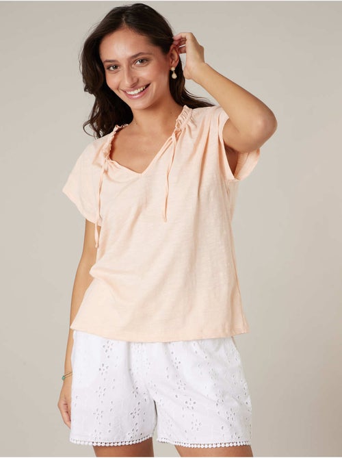 T-shirt femme en coton 'Deeluxe' - Kiabi