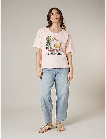 T-shirt femme en coton 'Deeluxe'