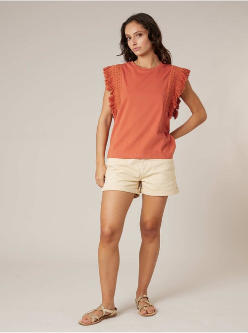 T-shirt femme en coton 'Deeluxe' - Kiabi