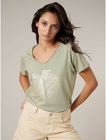 T-shirt femme en coton 'Deeluxe'
