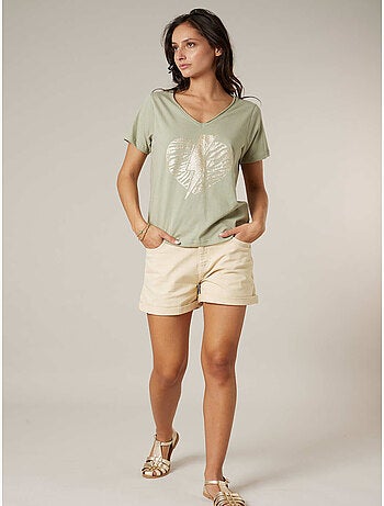 T-shirt femme en coton 'Deeluxe'