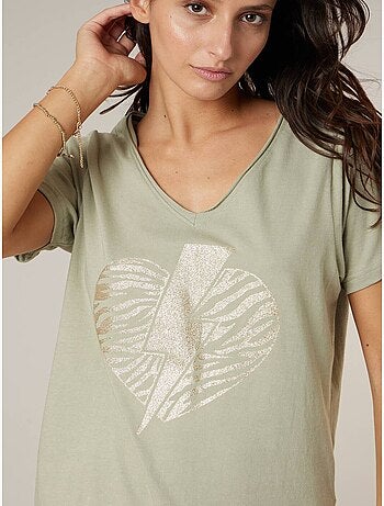 T-shirt femme en coton 'Deeluxe'