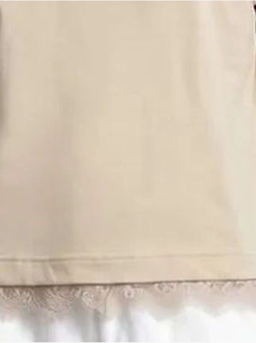 T-shirt femme en coton et élasthanne à col rond - Kiabi
