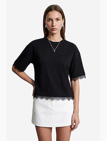 T-shirt coton élasthanne col rond dilvin