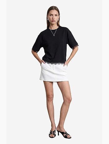 T-shirt coton élasthanne col rond dilvin