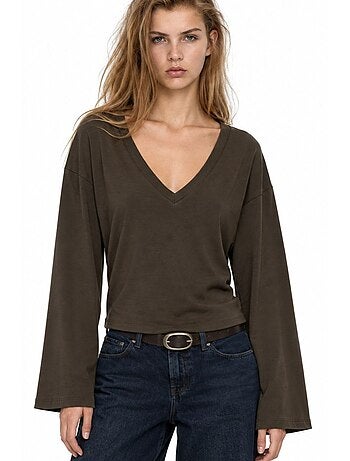 T-shirt femme en coton et élasthanne busem
