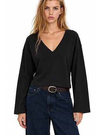 T-shirt femme en coton et élasthanne busem