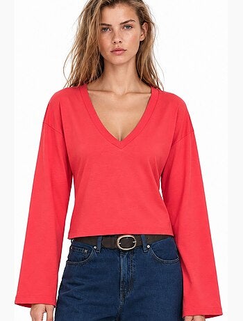 T-shirt femme en coton et élasthanne busem