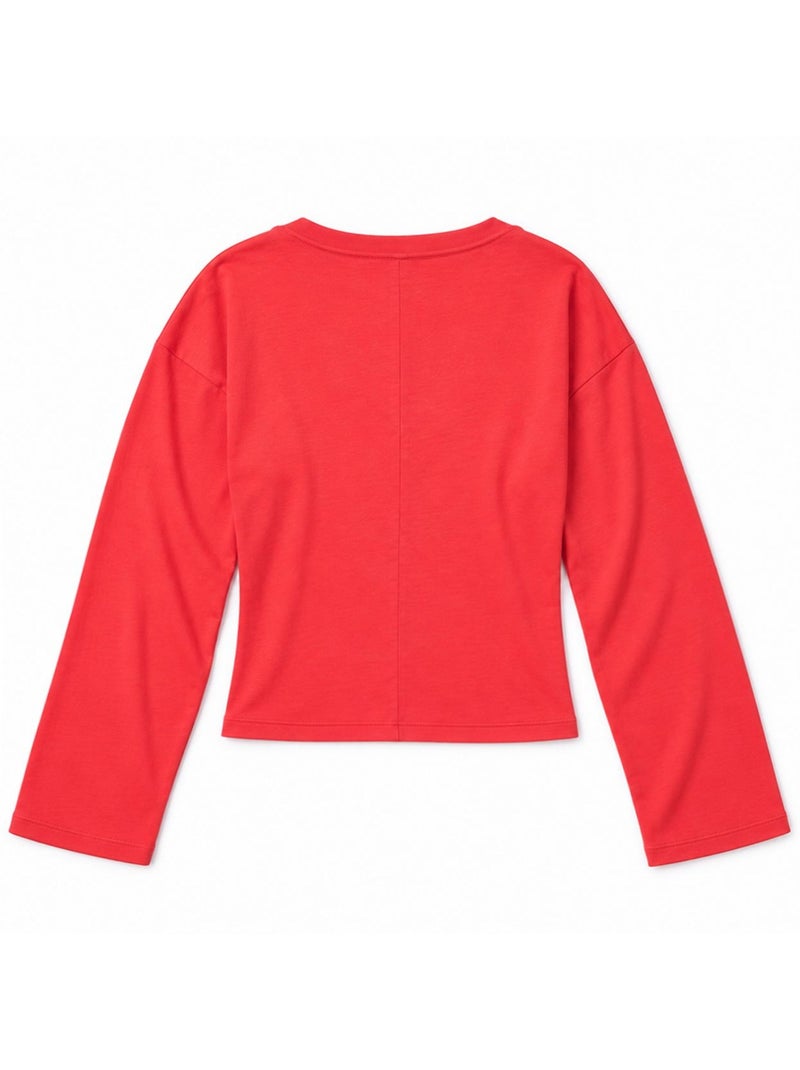 T-shirt femme en coton et élasthanne busem Orange - Kiabi