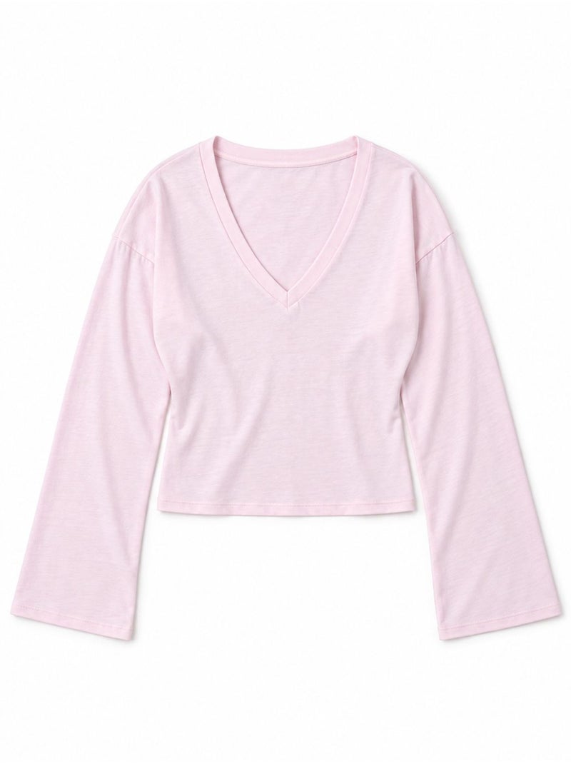 T-shirt femme en coton et élasthanne busem Rose dragée - Kiabi