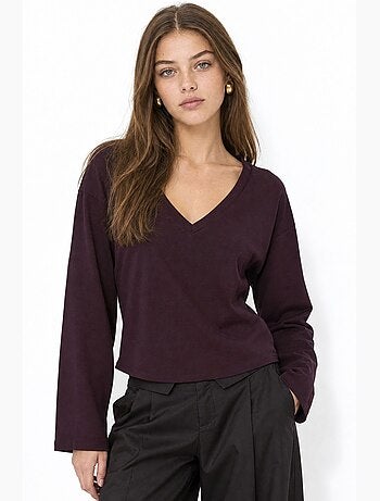 T-shirt femme en coton et élasthanne busem